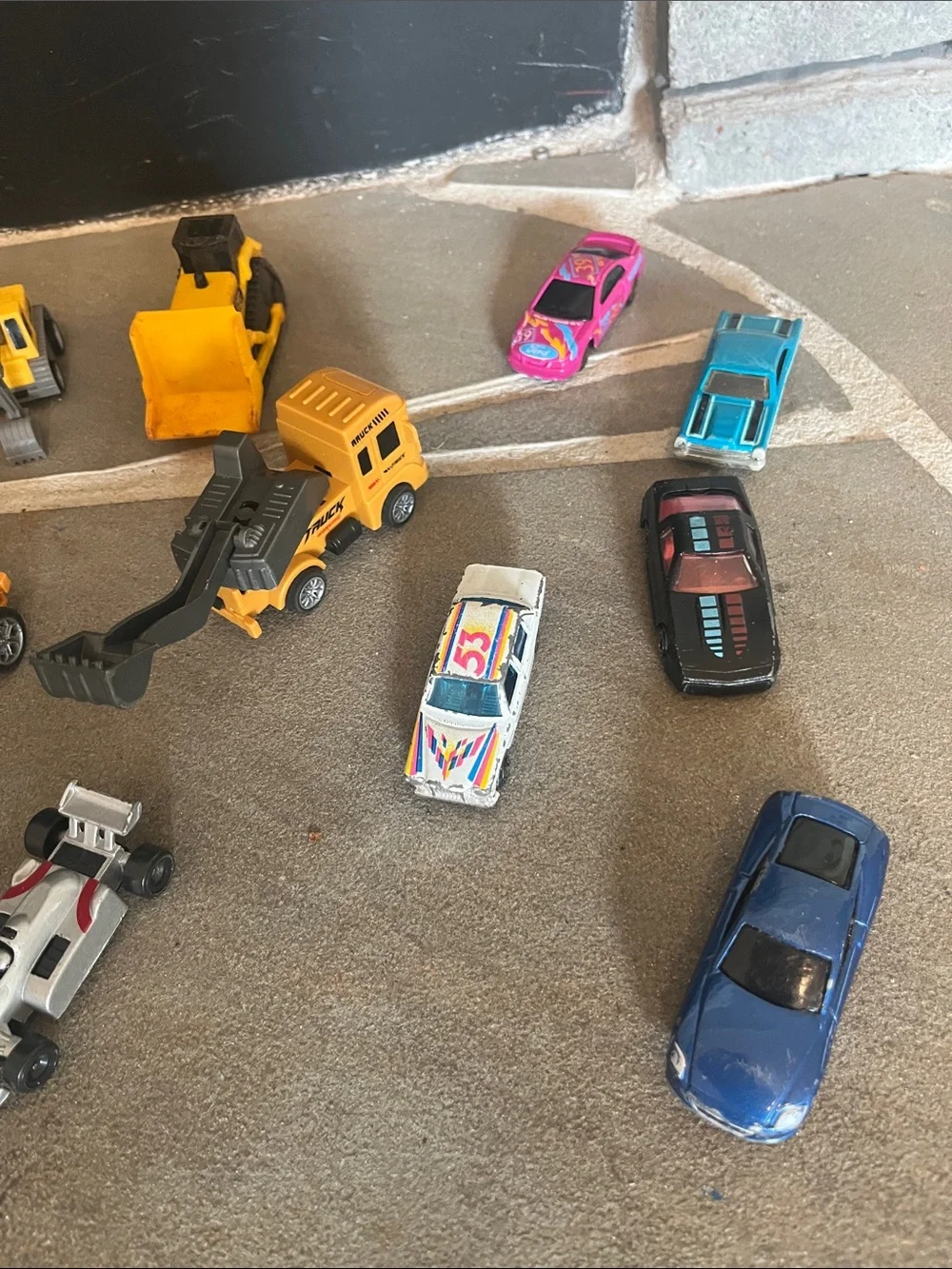 Yellow Construction Toy Vehicles Set for Kids - Assorted Mini Trucks